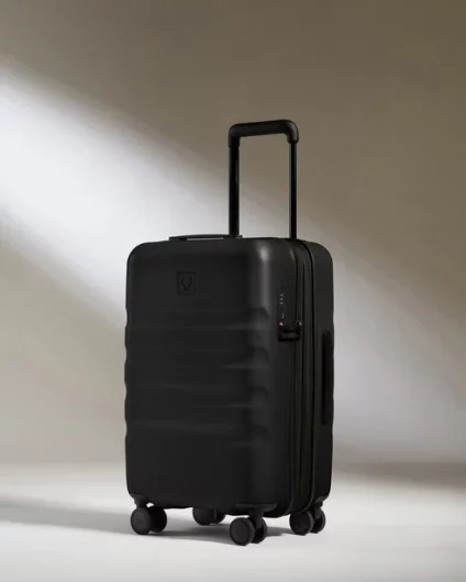 Expandable Cabin Suitcase in Black – Icon Stripe